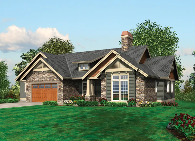 Shingle House Plan Front of Home - Prichard Place Luxury Craftsman Home 011S-0100 - Shop House Plans and More