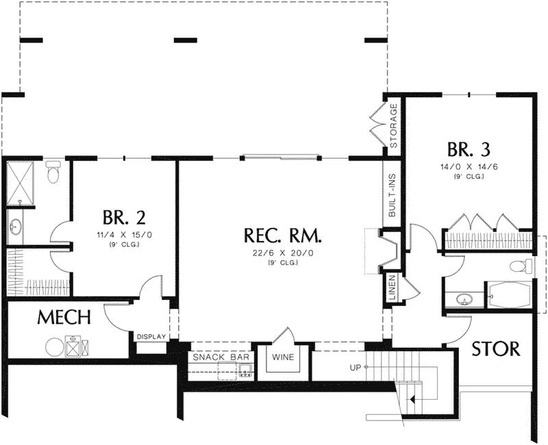 Luxury Home Plan Lower Level 011S-0102
