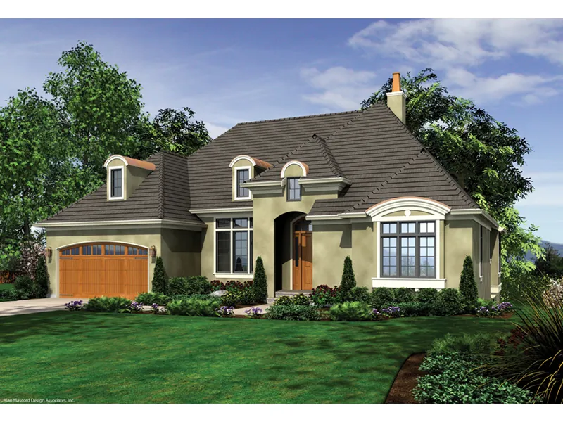 European House Plan Front Image - Lindley Bay European Home 011S-0103 - Shop House Plans and More