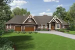 Country French House Plan Front of House 011S-0107