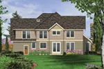 Shingle House Plan Rear Photo 01 - Ash Creek Craftsman Home 011S-0130 - Search House Plans and More