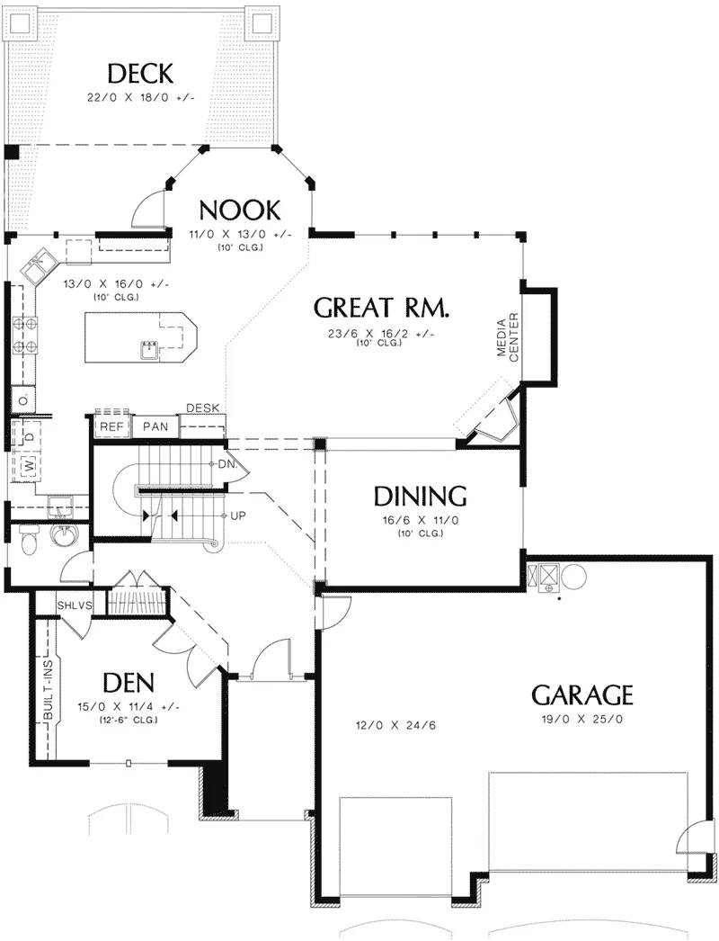 Traditional Home Plan First Floor 011S-0132