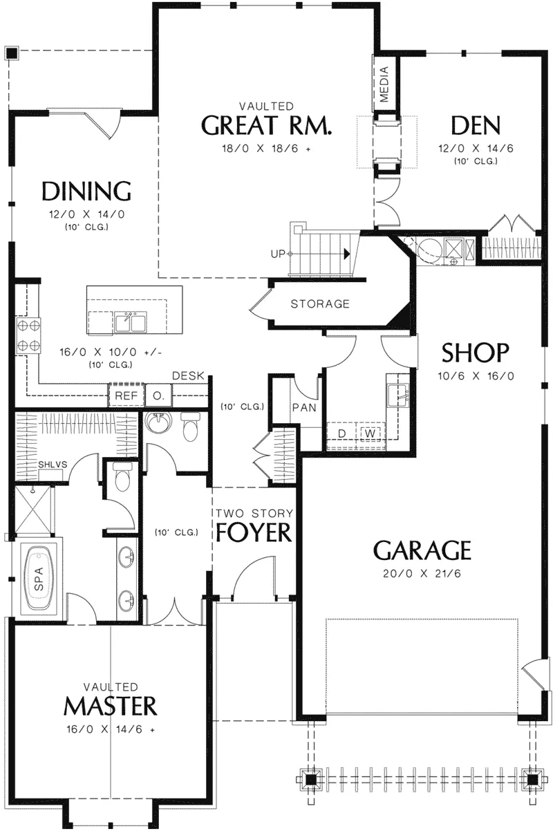 Country House Plan First Floor - 011S-0140 - Shop House Plans and More