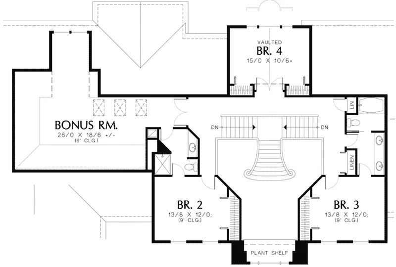 Luxury House Plan Second Floor - 011S-0152 - Shop House Plans and More
