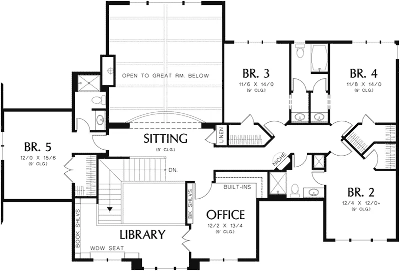 European House Plan Second Floor - Flanagan Place Luxury Home 011S-0158 - Search House Plans and More