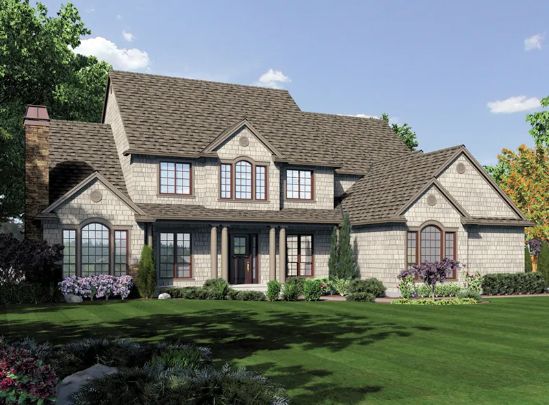 Cape Cod & New England House Plan Front of Home - 011S-0159 - Shop House Plans and More