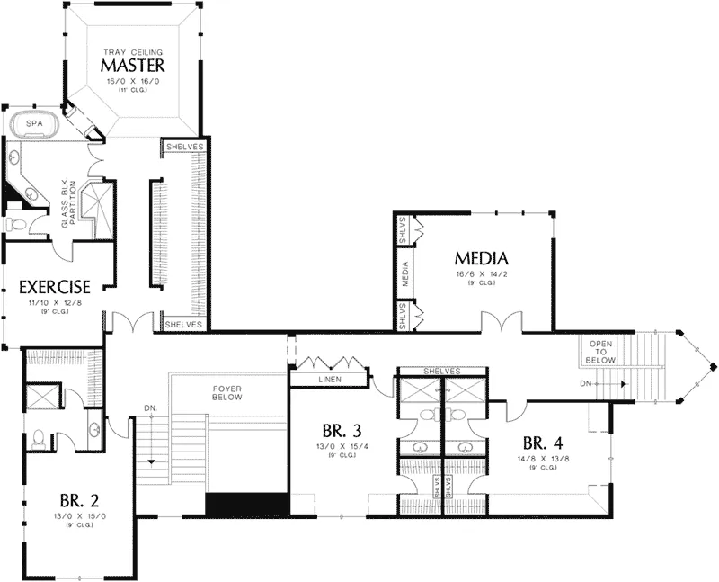 European House Plan Second Floor - 011S-0161 - Shop House Plans and More