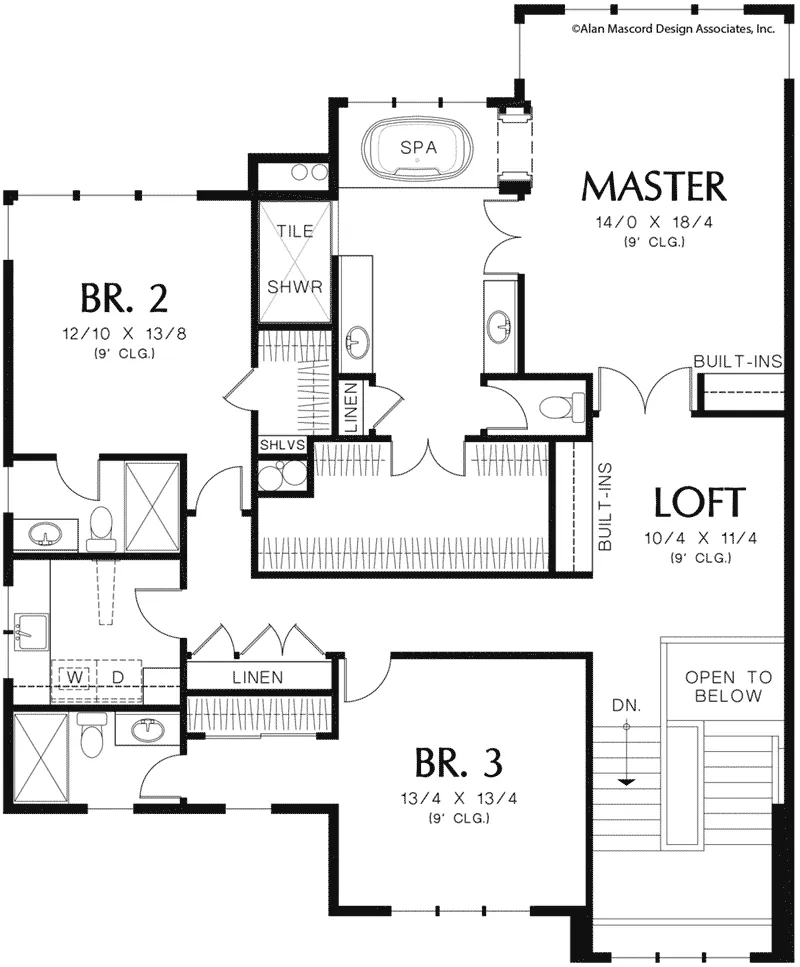 Prairie Home Plan Second Floor 011S-0174