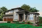 Prairie House Plan Front of Home - 011S-0174 - Shop House Plans and More