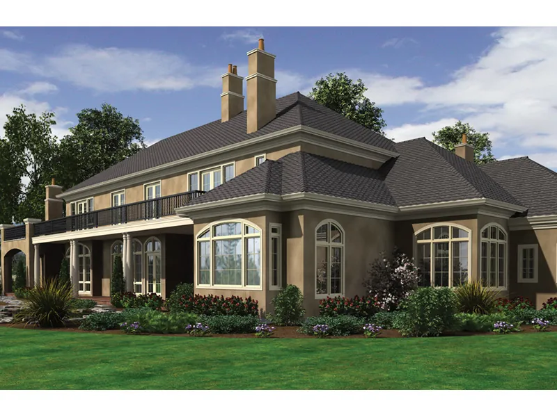 Sunbelt House Plan Rear Photo 02 - 011S-0182 - Shop House Plans and More
