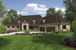 Ranch House Plan Front of Home - 011S-0193 - Shop House Plans and More
