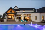 Modern Farmhouse Plan Patio Photo - Asbury Park Luxury Home 011S-0196 - Search House Plans and More