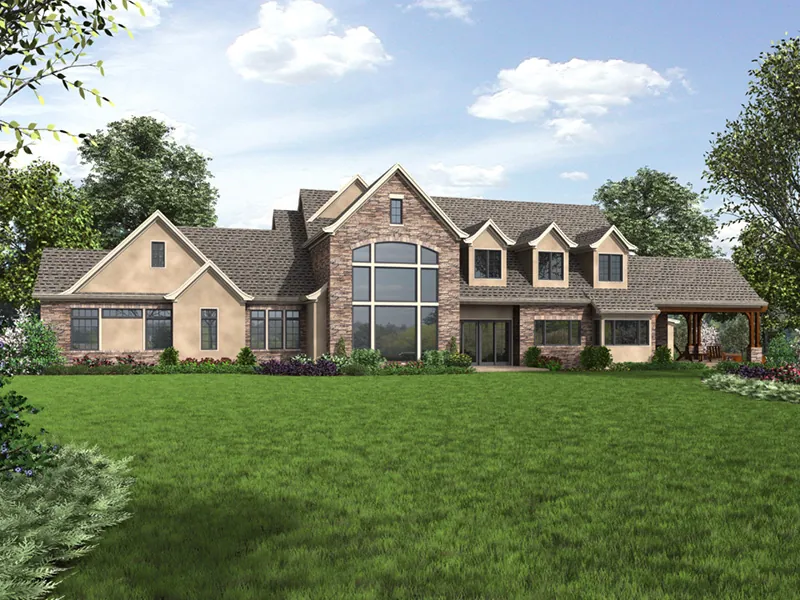 Modern Farmhouse Plan Side View Photo 01 - Asbury Park Luxury Home 011S-0196 - Search House Plans and More