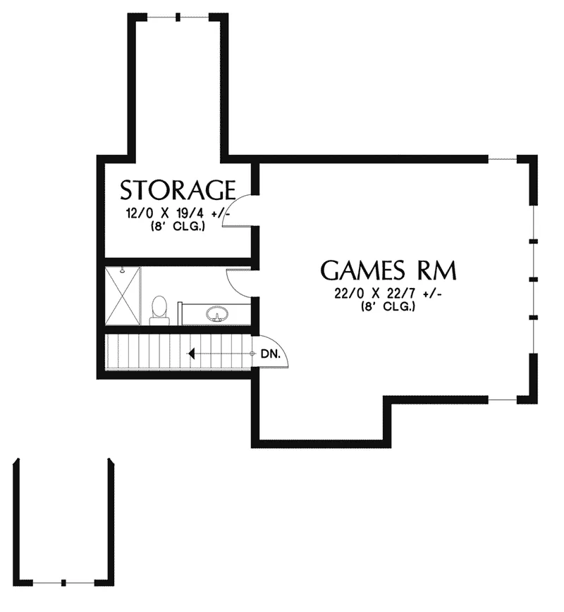 Arts & Crafts Home Plan Second Floor 011S-0203