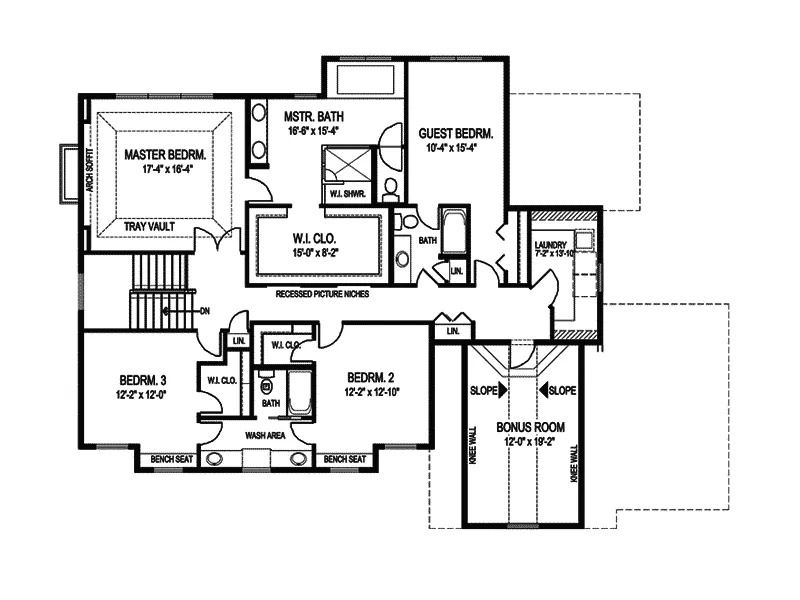 Craftsman Home Plan Second Floor 013D-0178