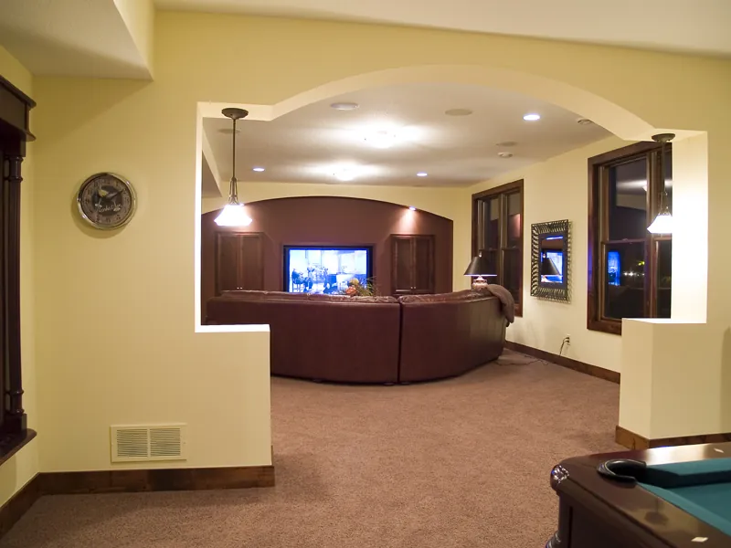 Luxury House Plan Theater Room Photo 01 - Natchez Luxury Craftsman Home 013D-0178 - Shop House Plans and More