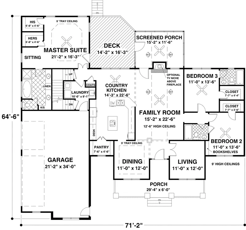 Home Plan First Floor 013D-0200