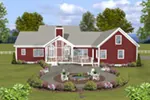 Craftsman House Plan Rear Photo 01 - Cricket Creek Country Home 013D-0201 - Search House Plans and More
