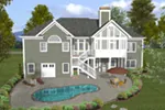 Ranch House Plan Rear Photo 01 - Dewberry Falls Ranch Home 013D-0202 - Search House Plans and More