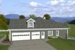 Ranch House Plan Side View Photo 01 - Dewberry Falls Ranch Home 013D-0202 - Search House Plans and More
