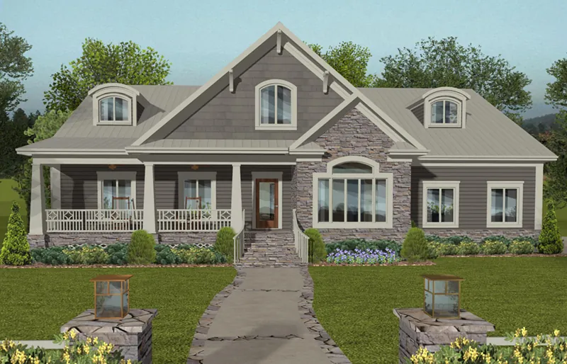 European House Plan Front of Home - 013D-0213 - Shop House Plans and More