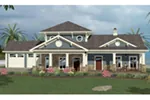 Beach & Coastal House Plan Front of Home - 013D-0215 - Shop House Plans and More