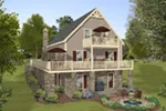 Vacation House Plan Rear Photo 01 - Mountain Laurel Vacation Home 013D-0221 - Shop House Plans and More