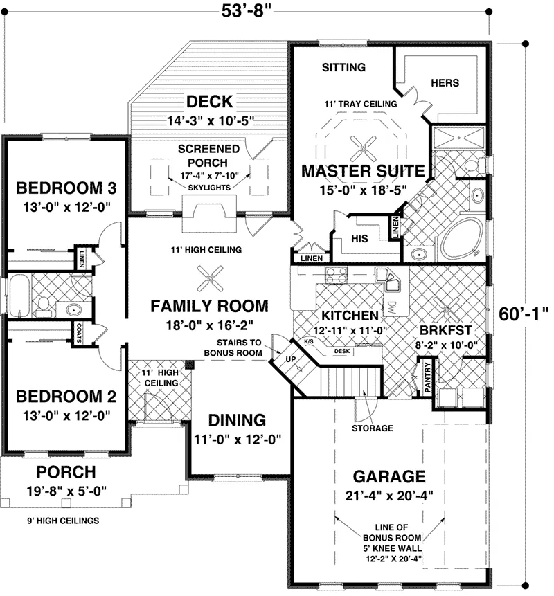 Home Plan First Floor 013D-0224
