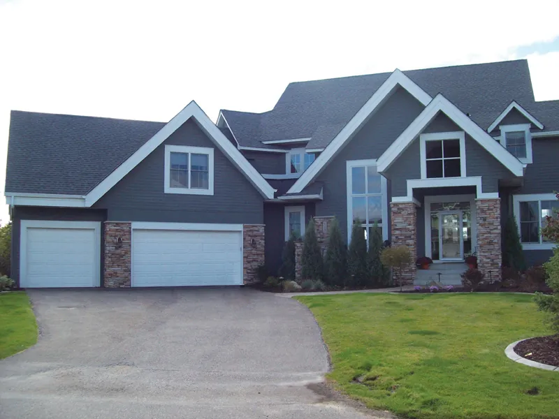 Arts & Crafts House Plan Front of Home - Strayhorn Luxury Home 013S-0006 - Shop House Plans and More