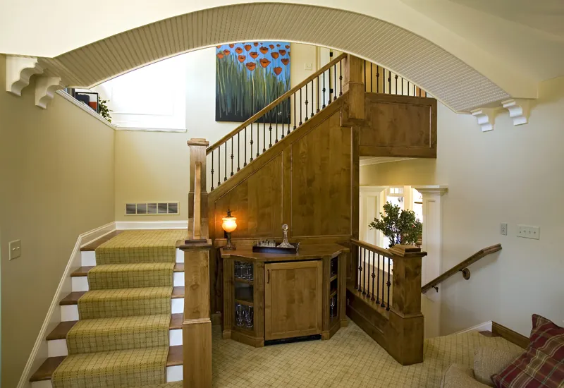 Prairie House Plan Stairs Photo 01 - Clarksdale Luxury Home 013S-0008 - Search House Plans and More