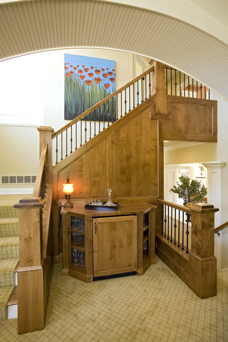Prairie House Plan Stairs Photo 02 - Clarksdale Luxury Home 013S-0008 - Search House Plans and More
