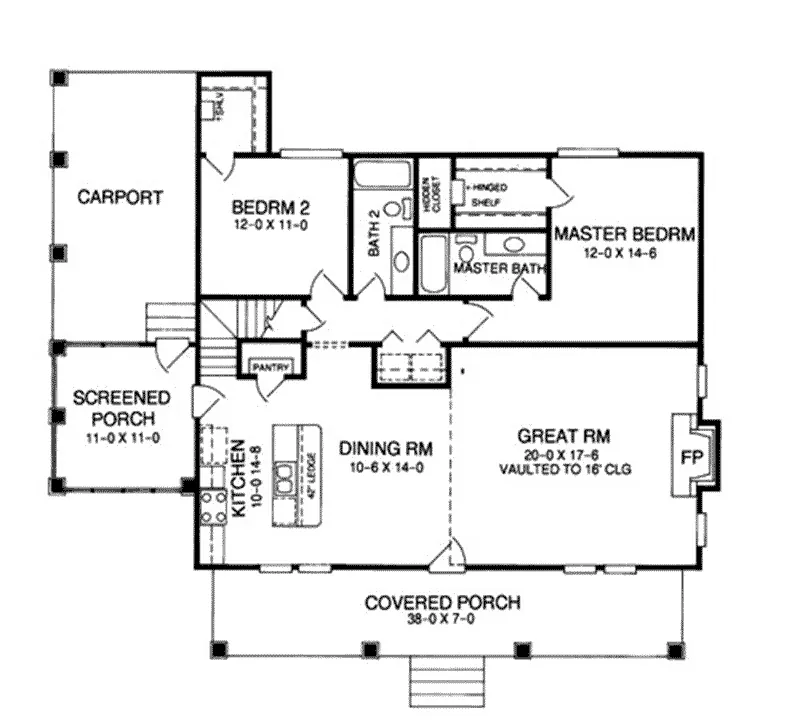 Country House Plan First Floor - 019D-0035 - Shop House Plans and More