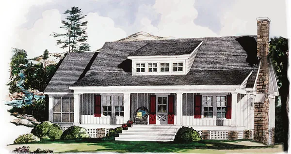 Country House Plan Front of Home - 019D-0035 - Shop House Plans and More