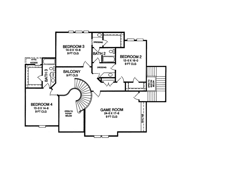 European Home Plan Second Floor 019S-0003