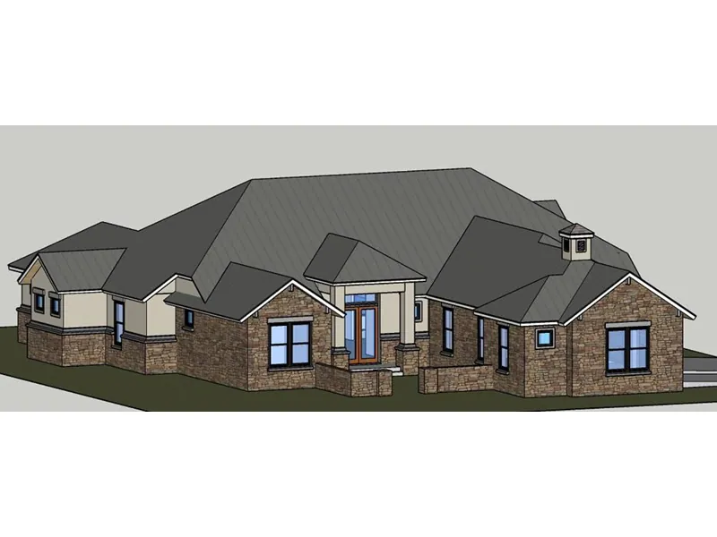 Southwestern House Plan Front Image - 019S-0005 - Shop House Plans and More