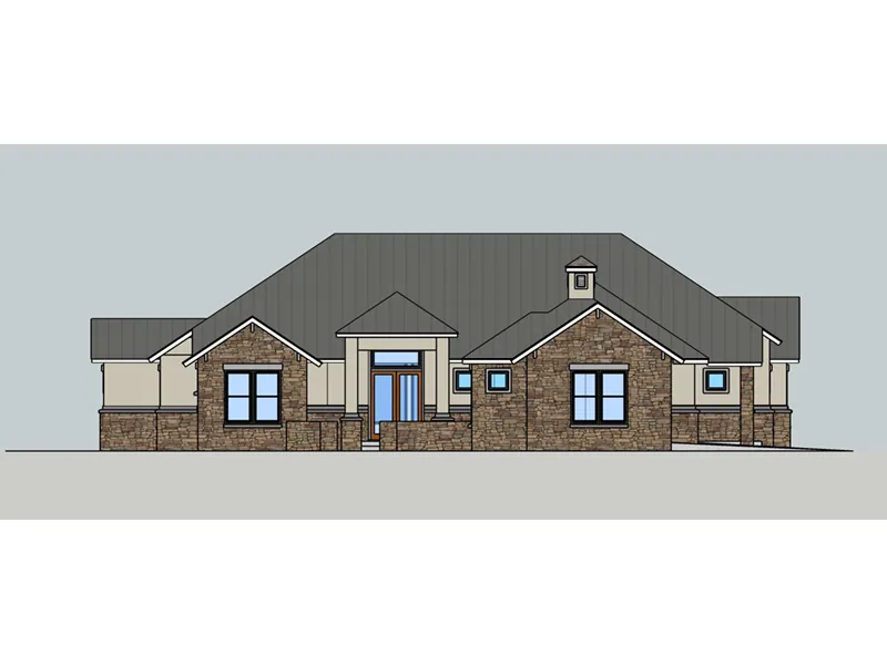Southwestern House Plan Front Image of House - 019S-0005 - Shop House Plans and More