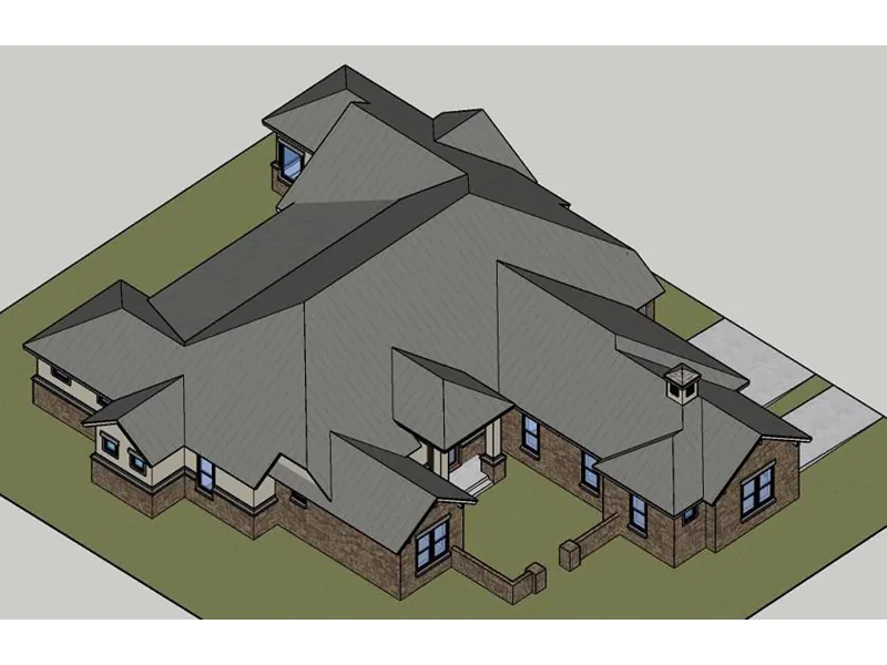Southwestern House Plan Roof Detail  - 019S-0005 - Shop House Plans and More