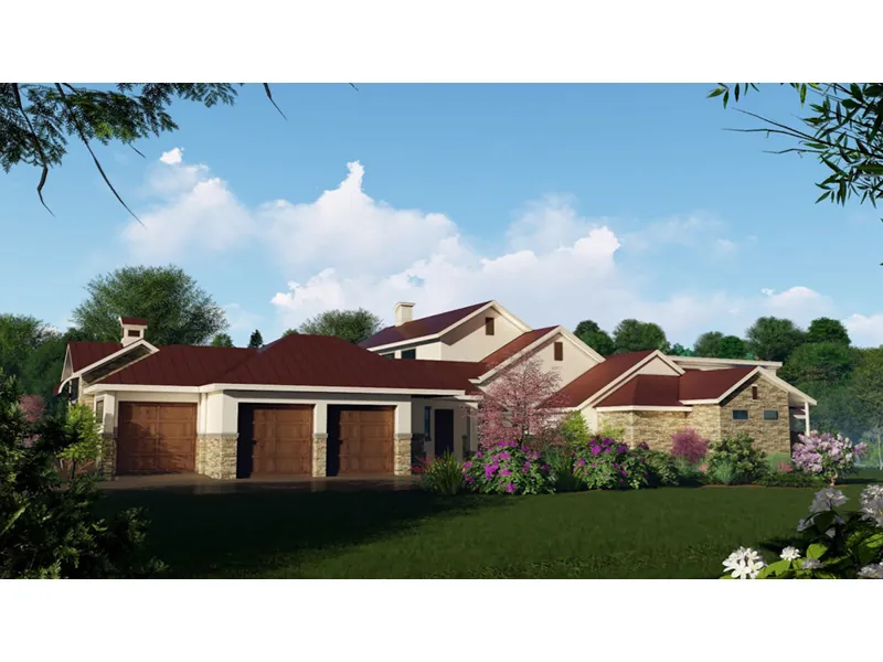 Luxury House Plan Side View Photo 02 - 019S-0006 - Shop House Plans and More