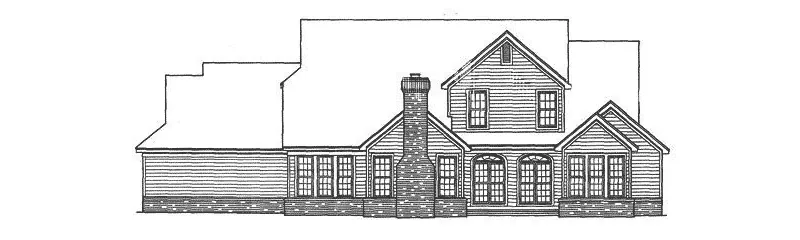 Traditional House Plan Rear Elevation - 019S-0010 - Shop House Plans and More