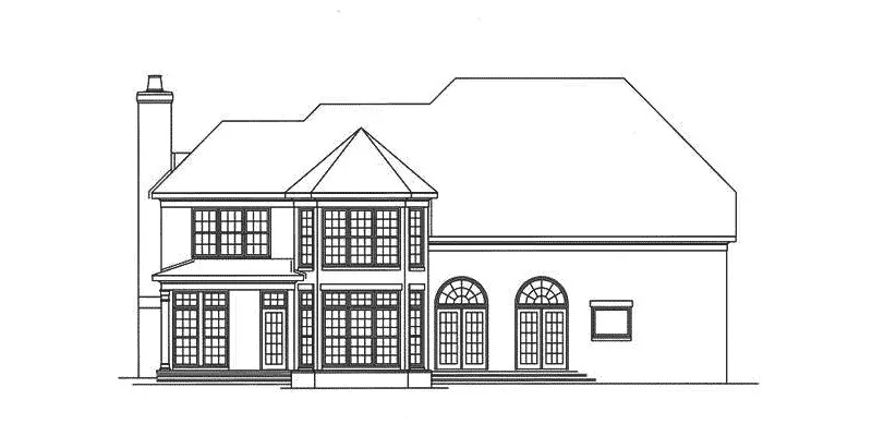 Neoclassical House Plan Rear Elevation - 019S-0012 - Shop House Plans and More