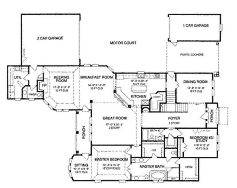 Country House Plan First Floor - 019S-0042 - Shop House Plans and More