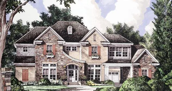Country House Plan Front of Home - 019S-0042 - Shop House Plans and More