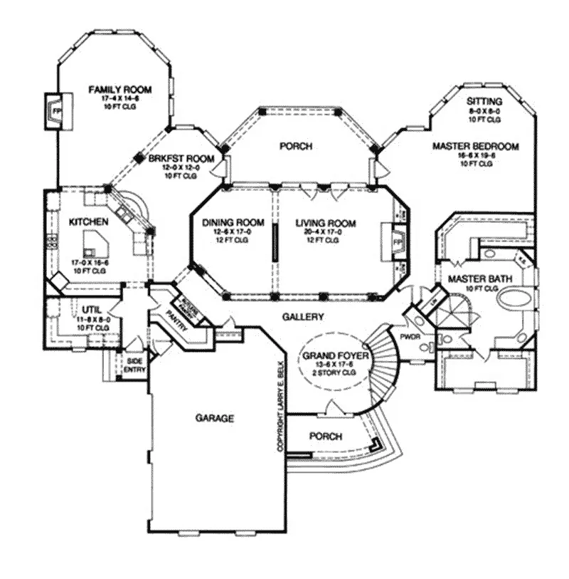 Cabin & Cottage House Plan First Floor - 019S-0046 - Shop House Plans and More