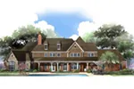 Country French House Plan Rear Photo 01 - 019S-0048 - Shop House Plans and More