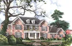 Colonial House Plan Front of House 019S-0051