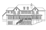 Traditional House Plan Rear Elevation - 019S-0051 - Shop House Plans and More