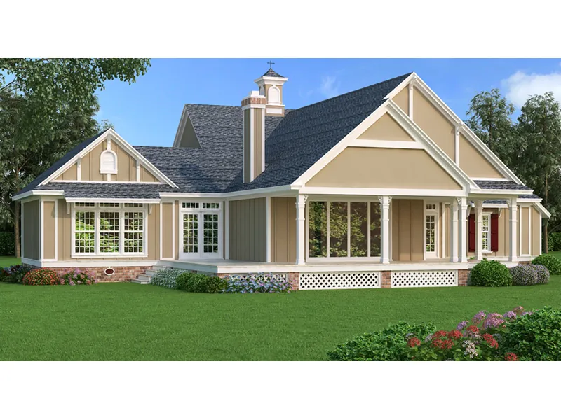 Country House Plan Rear Photo 01 - Layton Country Craftsman Home 020D-0344 - Shop House Plans and More