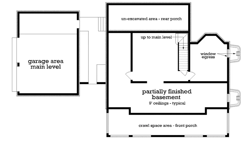 Home Plan Lower Level - Optional 020D-0347