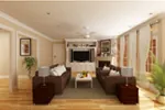 Rustic House Plan Living Room Photo 01 - Shetland Trail Tudor Home 020D-0348 - Shop House Plans and More