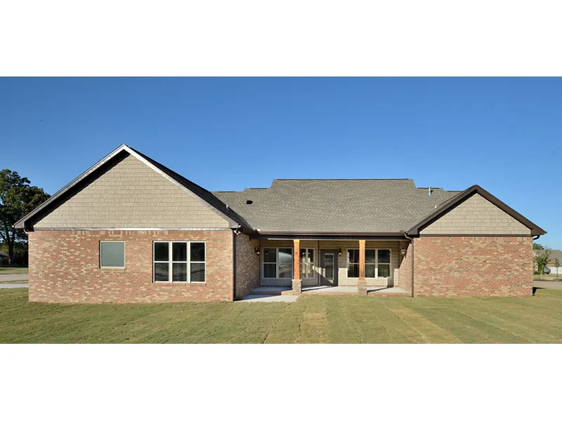 Rustic House Plan Rear Photo 02 - Shetland Trail Tudor Home 020D-0348 - Shop House Plans and More